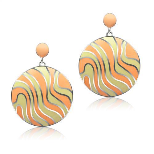 High polished (no plating) Stainless Steel Earrings with No Stone