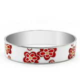 High polished (no plating) Stainless Steel Bangle with Epoxy  in No Stone
