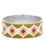 High polished (no plating) Stainless Steel Bangle with Epoxy  in Multi Color
