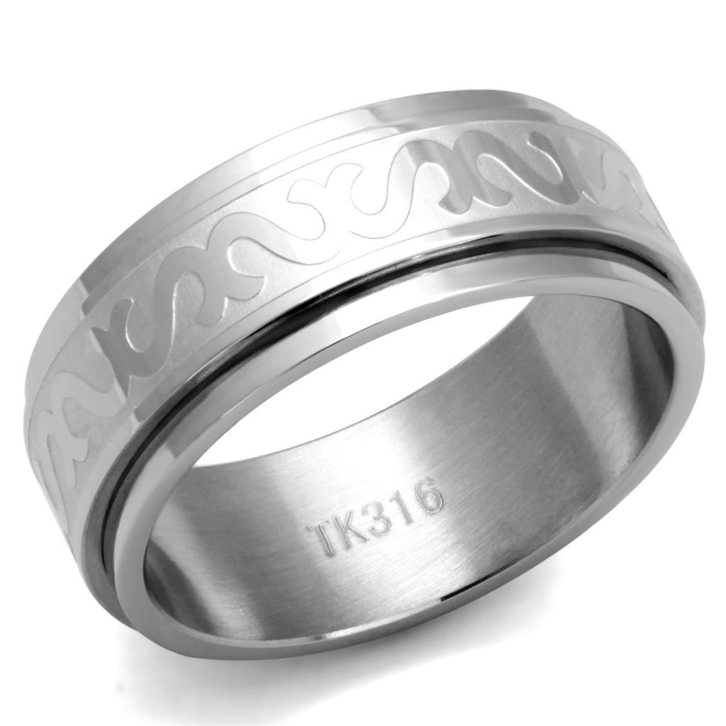 High polished (no plating) Stainless Steel Ring with No Stone
