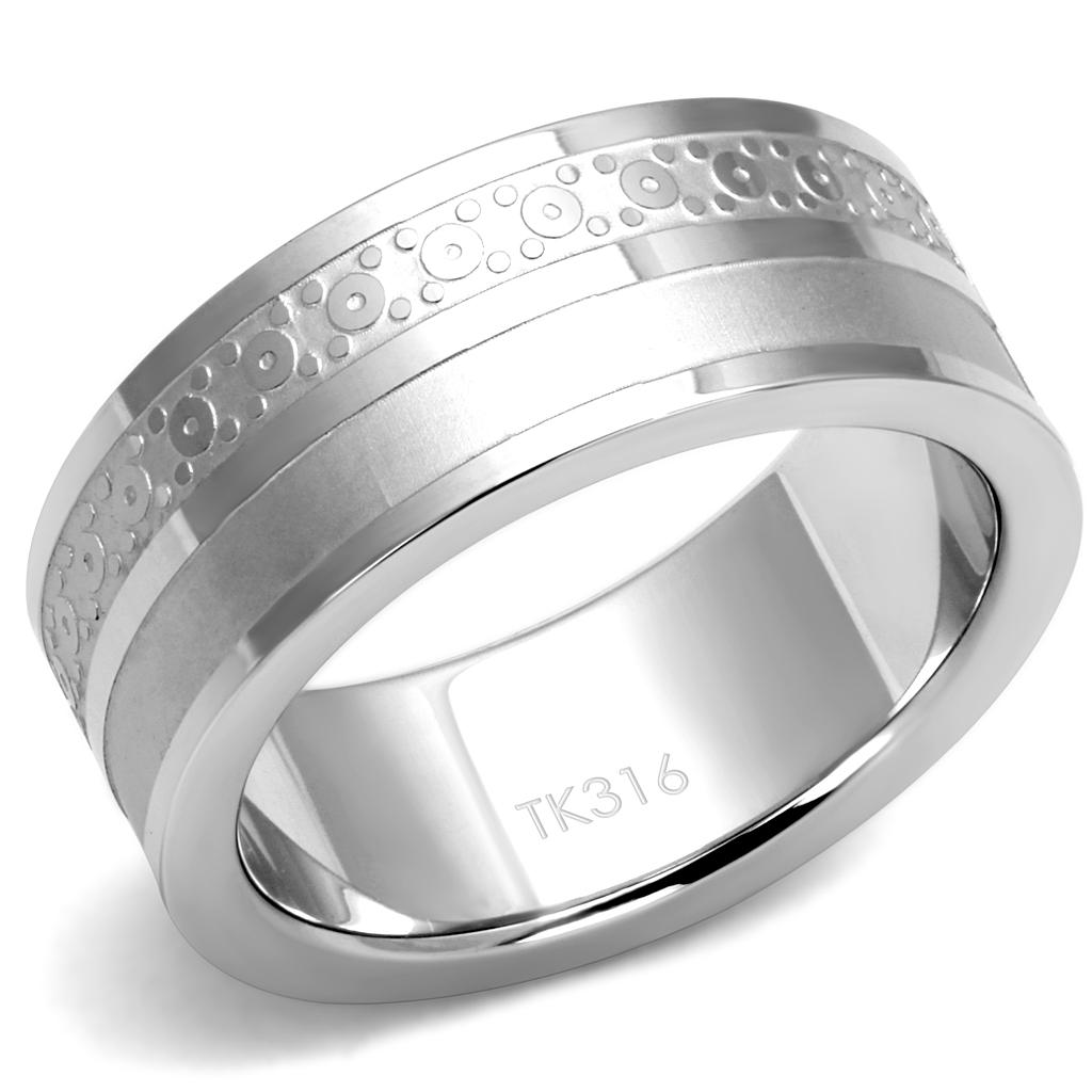 High polished (no plating) Stainless Steel Ring with No Stone