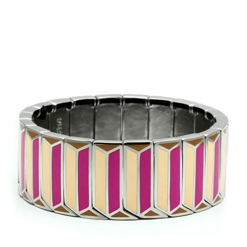 High polished (no plating) Stainless Steel Bracelet with No Stone