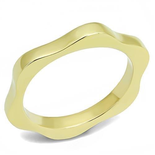 IP Gold(Ion Plating) Stainless Steel Ring with No Stone