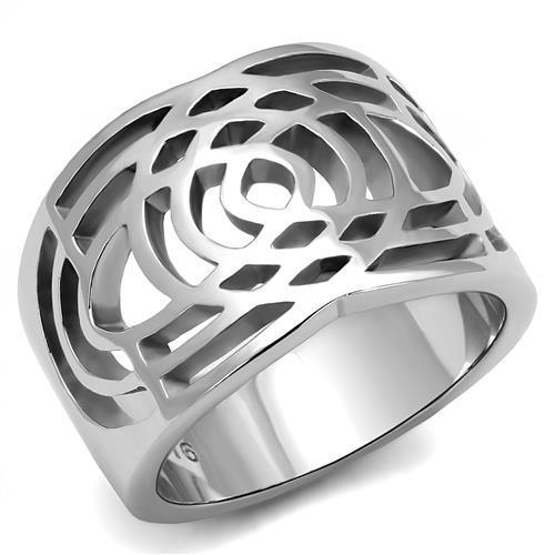 High polished (no plating) Stainless Steel Ring with No Stone