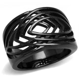 IP Black(Ion Plating) Stainless Steel Ring with No Stone