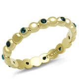 IP Gold(Ion Plating) Stainless Steel Ring with Synthetic Synthetic Glass in Montana