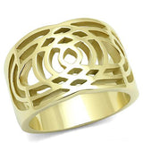 IP Gold(Ion Plating) Stainless Steel Ring with No Stone
