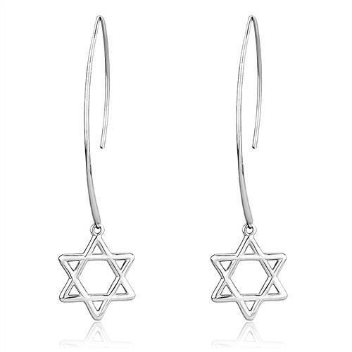High polished (no plating) Stainless Steel Earrings with No Stone
