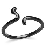 IP Black(Ion Plating) Stainless Steel Ring with No Stone