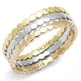 IP Gold & IP Rose Gold (Ion Plating) Stainless Steel Ring with No Stone