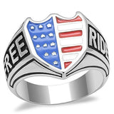 High polished (no plating) Stainless Steel Ring with Epoxy  in Multi Color