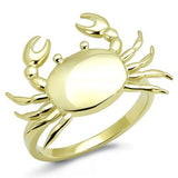 IP Gold(Ion Plating) Stainless Steel Ring with No Stone