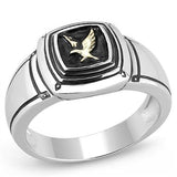 Two-Tone IP Gold (Ion Plating) Stainless Steel Ring with Epoxy  in Jet