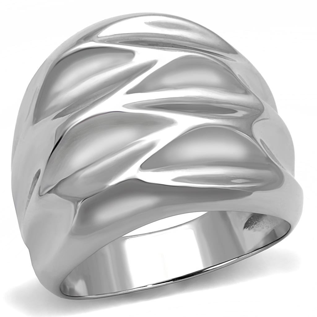 High polished (no plating) Stainless Steel Ring with No Stone