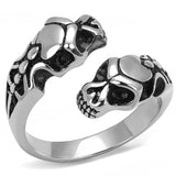 High polished (no plating) Stainless Steel Ring with Epoxy  in Jet