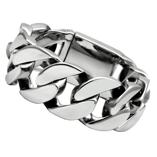 High polished (no plating) Stainless Steel Bracelet with No Stone