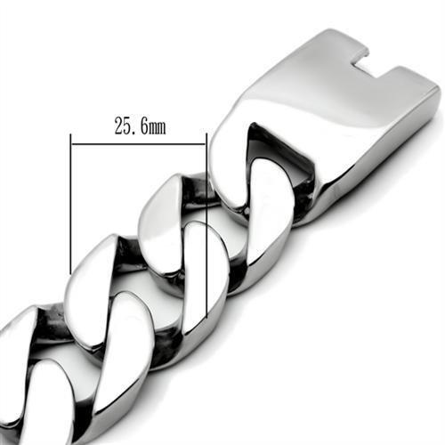 High polished (no plating) Stainless Steel Bracelet with No Stone