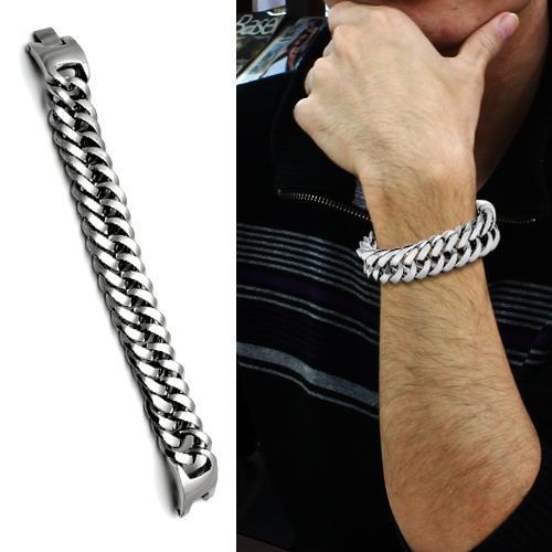 High polished (no plating) Stainless Steel Bracelet with No Stone