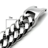 High polished (no plating) Stainless Steel Bracelet with No Stone