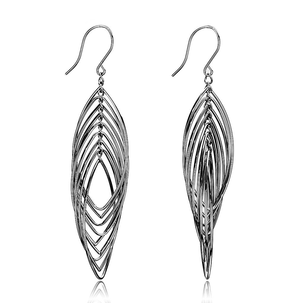 High polished (no plating) Stainless Steel Earrings with No Stone