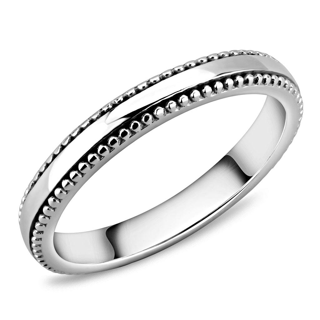 High polished (no plating) Stainless Steel Ring with No Stone