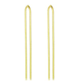 IP Gold(Ion Plating) Stainless Steel Earrings with No Stone