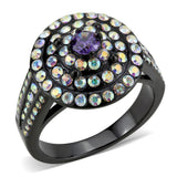 IP Black(Ion Plating) Stainless Steel Ring with Assorted  in Multi Color