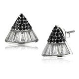 No Plating Stainless Steel Earrings with AAA Grade CZ  in Clear