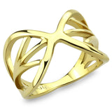 IP Gold(Ion Plating) Stainless Steel Ring with No Stone