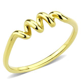 IP Gold(Ion Plating) Stainless Steel Ring with No Stone