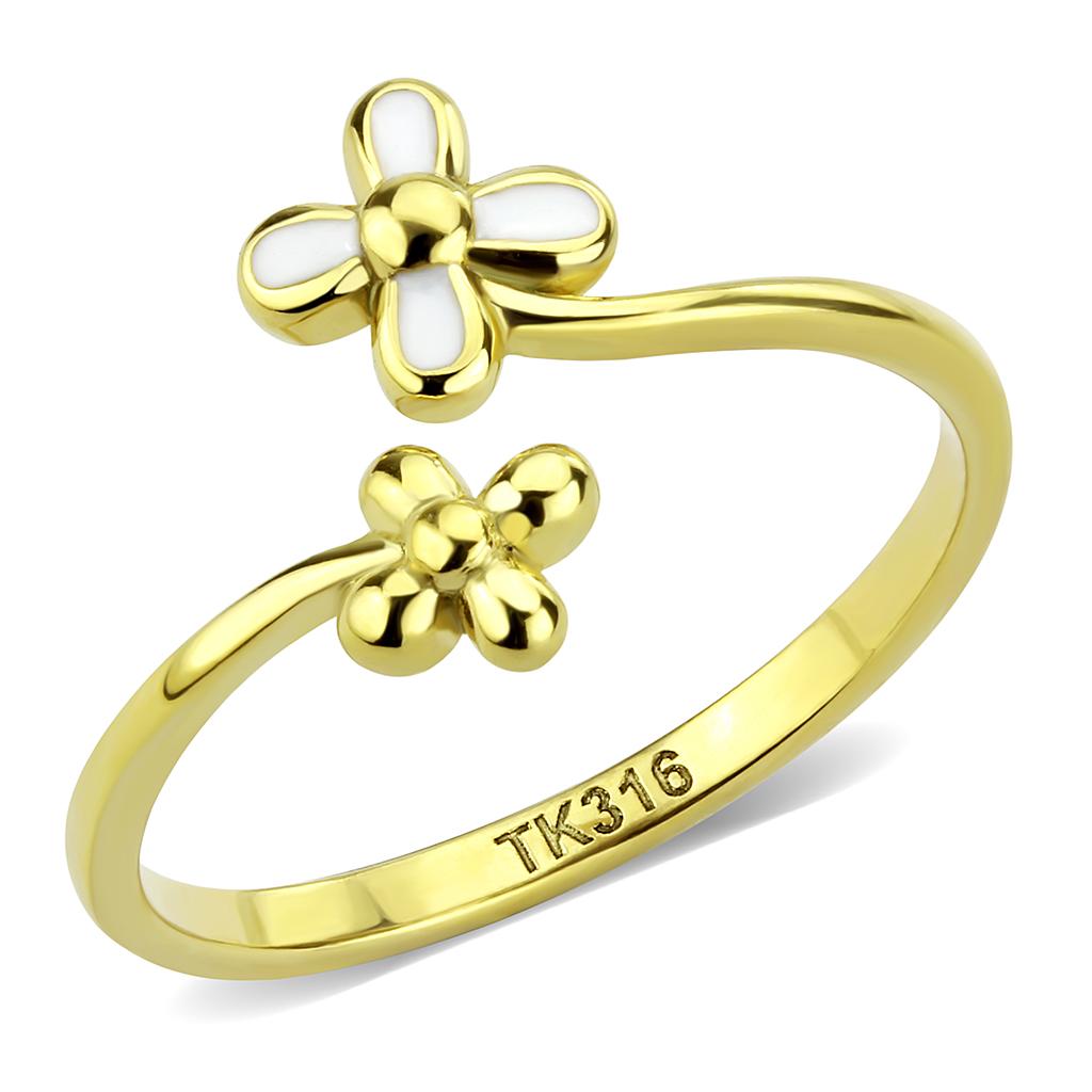 IP Gold(Ion Plating) Stainless Steel Ring with No Stone