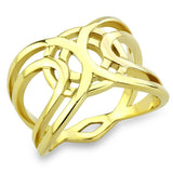 IP Gold(Ion Plating) Stainless Steel Ring with No Stone