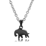 Two-Tone IP Black (Ion Plating) Stainless Steel Chain Pendant with No Stone