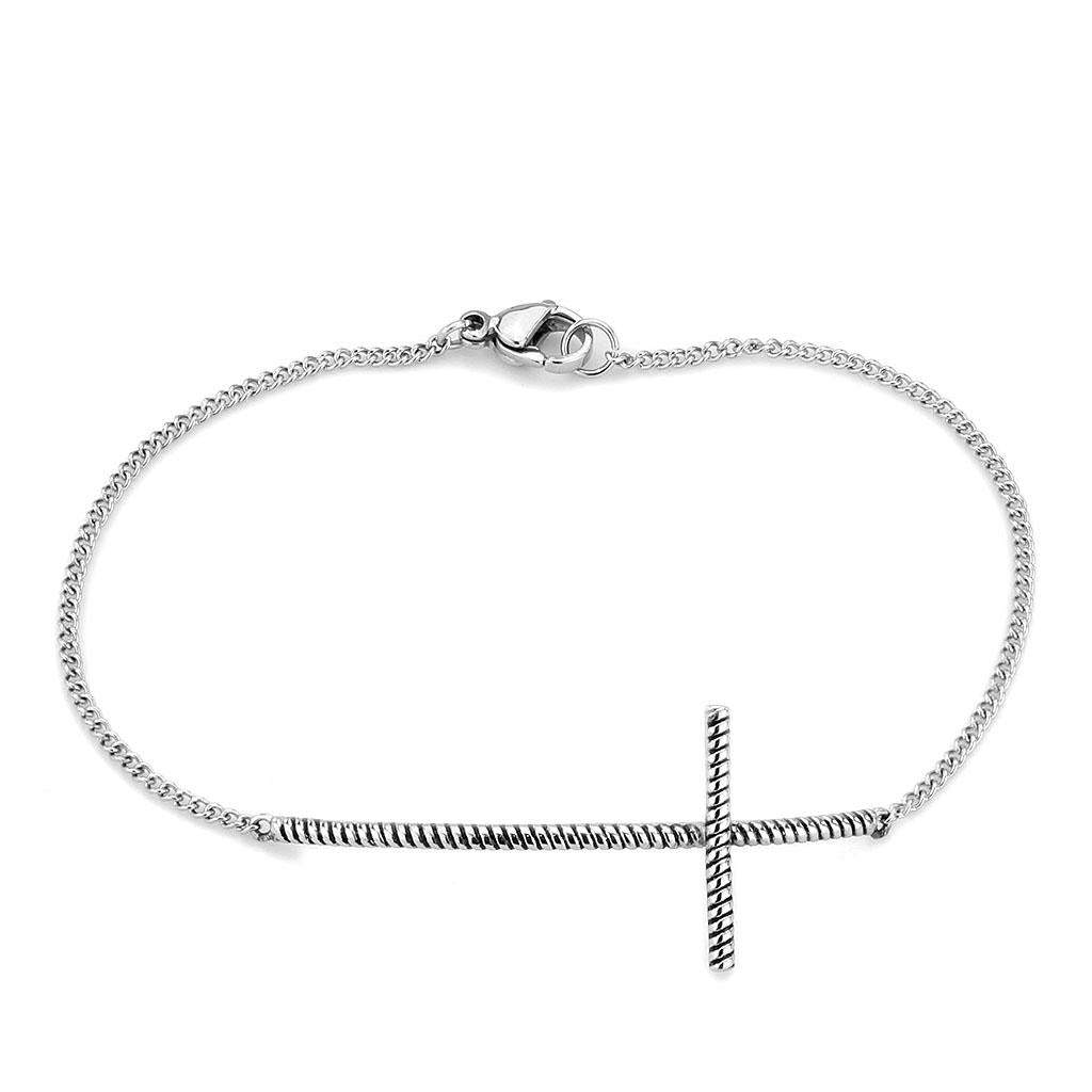 High polished (no plating) Stainless Steel Bracelet with No Stone