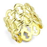 IP Gold(Ion Plating) Stainless Steel Ring with No Stone