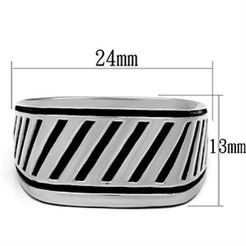 High polished (no plating) Stainless Steel Ring with No Stone