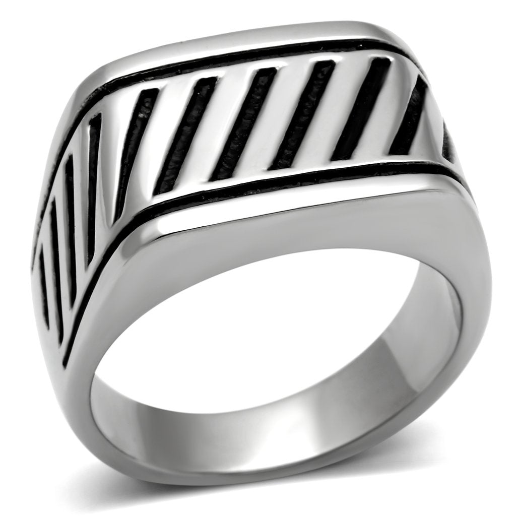 High polished (no plating) Stainless Steel Ring with No Stone