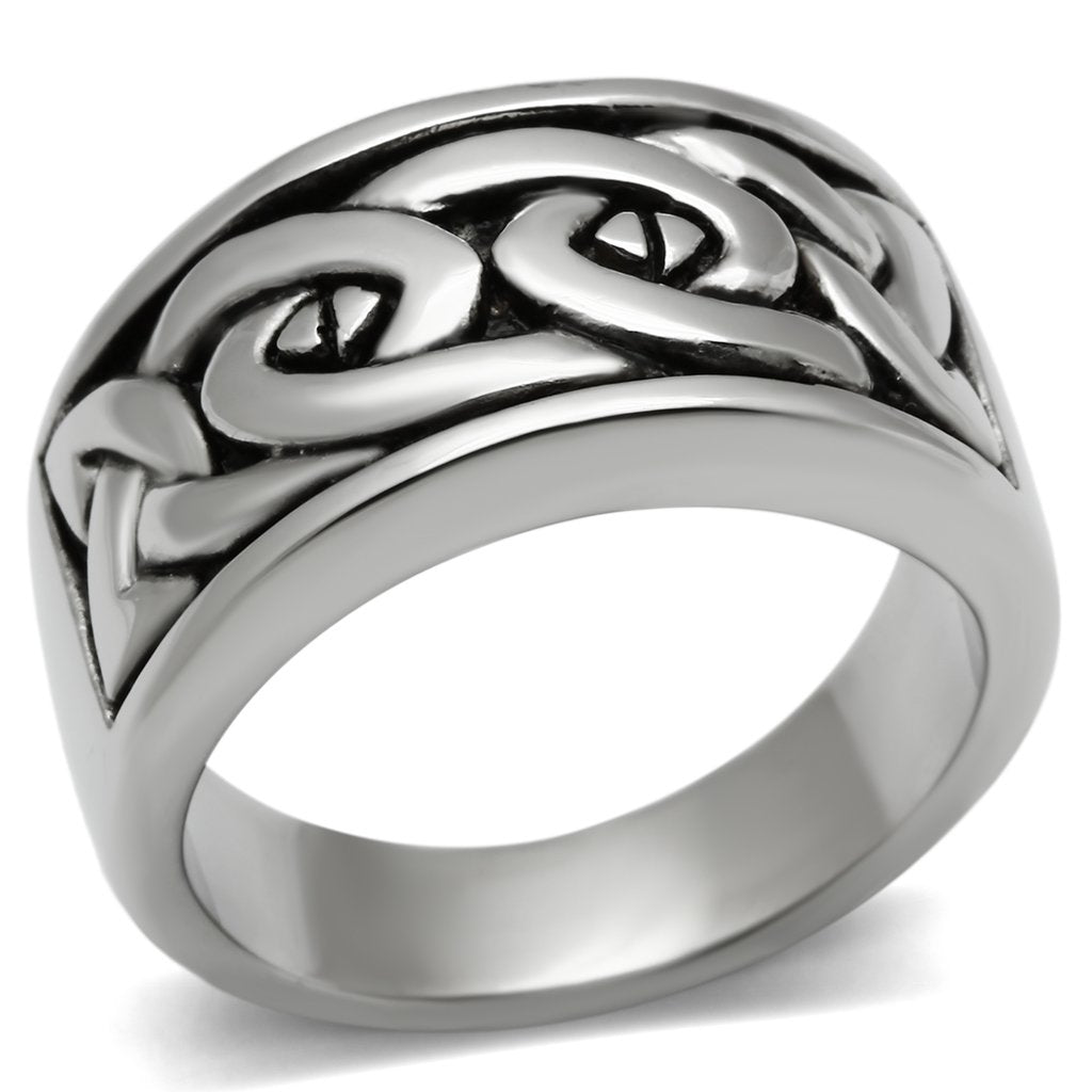 High polished (no plating) Stainless Steel Ring with No Stone