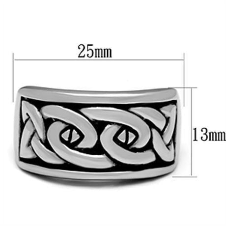 High polished (no plating) Stainless Steel Ring with No Stone