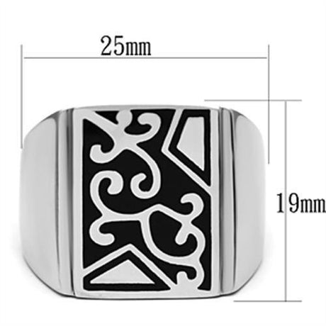 High polished (no plating) Stainless Steel Ring with No Stone