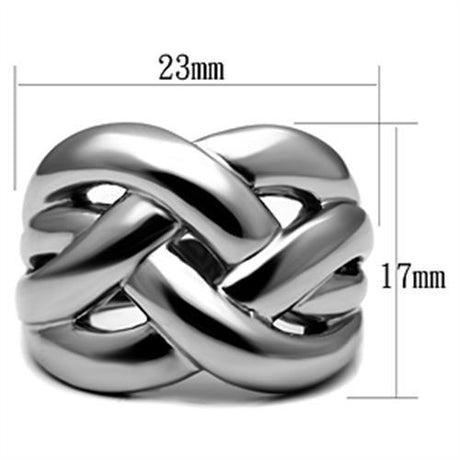 High polished (no plating) Stainless Steel Ring with No Stone