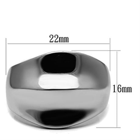 High polished (no plating) Stainless Steel Ring with No Stone
