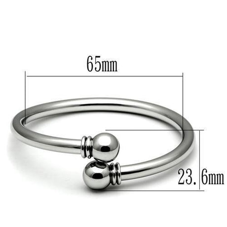High polished (no plating) Stainless Steel Bangle with No Stone
