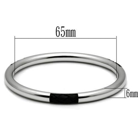 High polished (no plating) Stainless Steel Bangle with No Stone