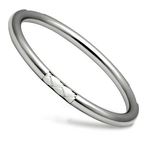 High polished (no plating) Stainless Steel Bangle with No Stone