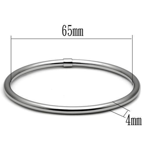 High polished (no plating) Stainless Steel Bangle with No Stone