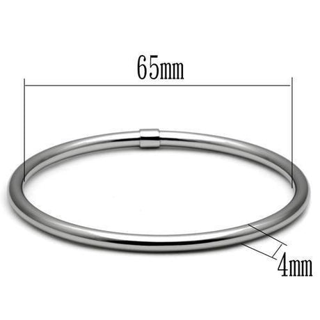 High polished (no plating) Stainless Steel Bangle with No Stone