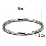 High polished (no plating) Stainless Steel Bangle with No Stone