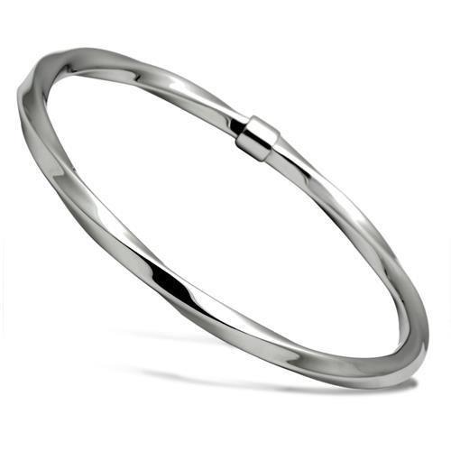 High polished (no plating) Stainless Steel Bangle with No Stone
