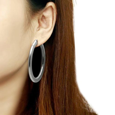 High polished (no plating) Stainless Steel Earrings with No Stone